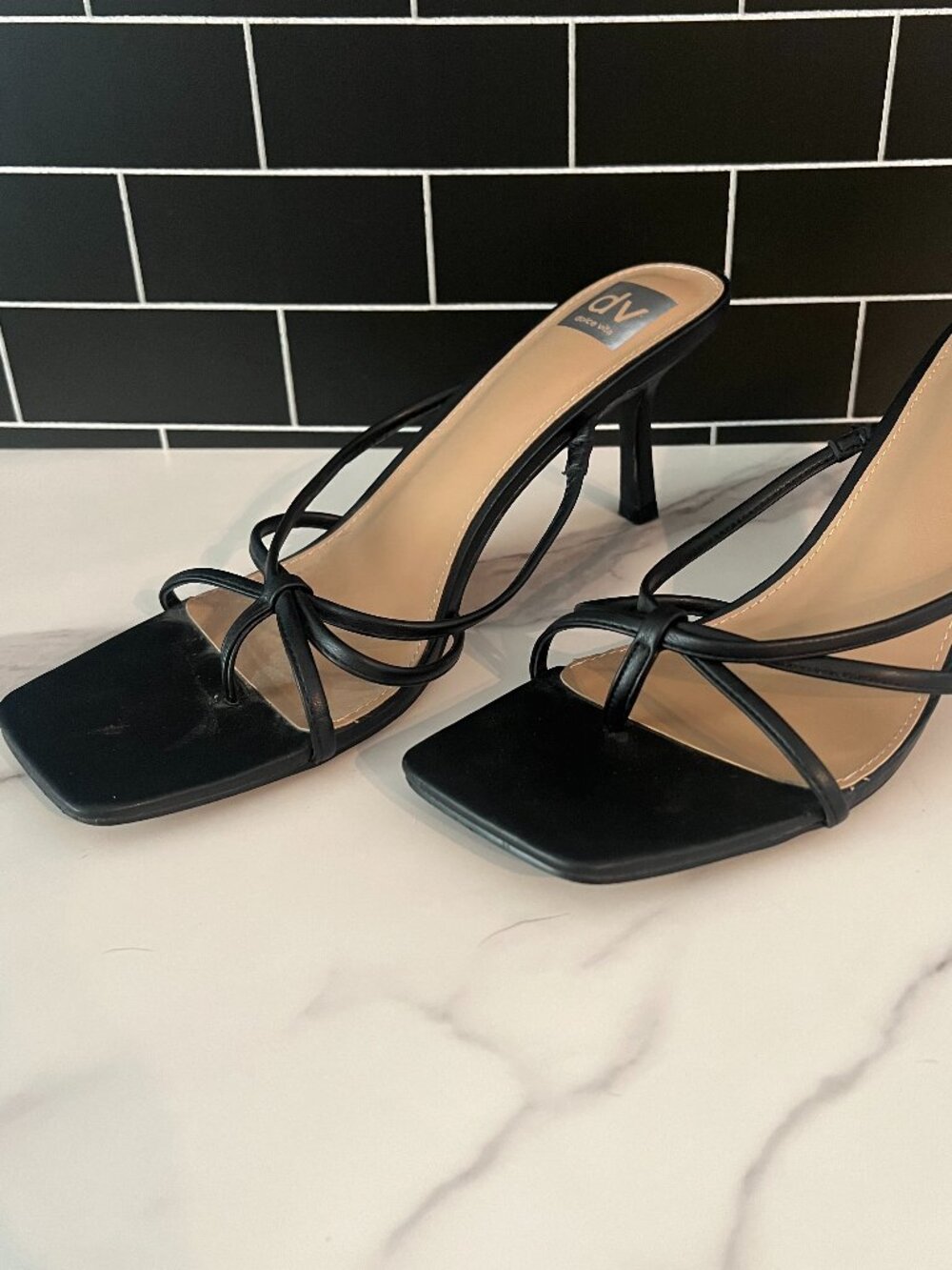 DV Dolce Vita Women's Zini Strappy Stiletto Heel Dress Sandals - Size 11